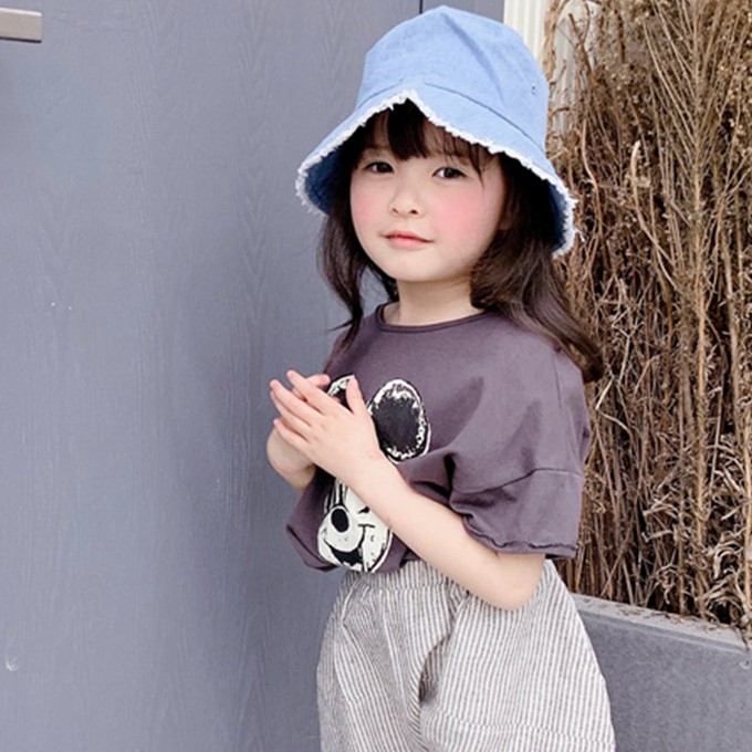 Áo Thun Tay Ngắn In Hình Dễ Thương Cho Bé Gái