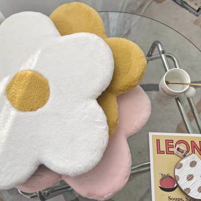 Gối Bông Hoa Decor Theo Phong Cách Hàn Quốc, Nhiều Màu Sắc, Chất Lông Mềm Tiện Dụng_Shinbedding