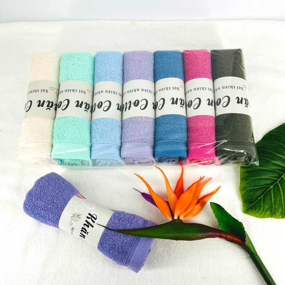 Khăn Mặt Cotton Cao Cấp Thiện Phú 34x80cm, Khăn Đa Năng Y457 Bông Sợi Thấm Nước Tốt