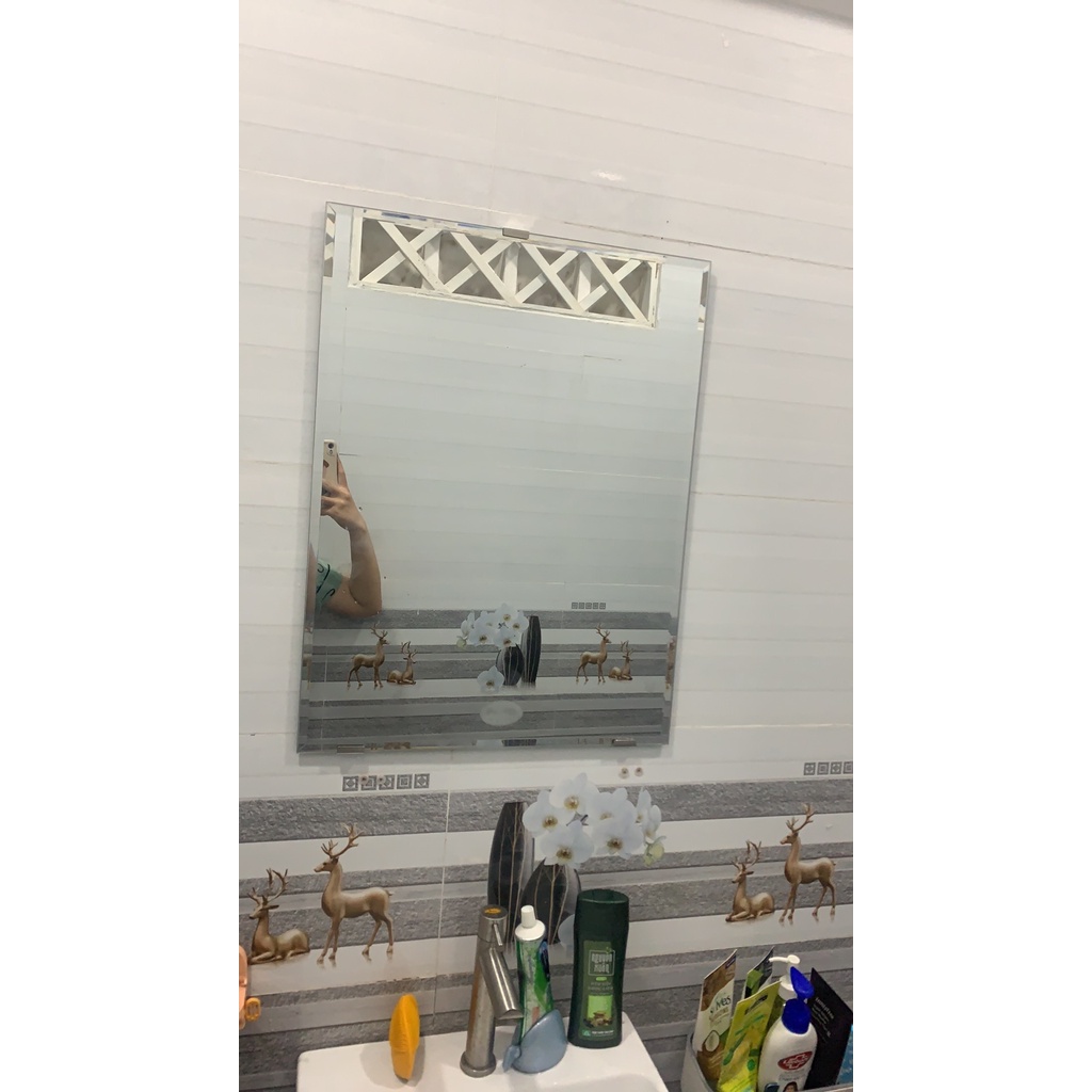 Gương Soi Nhà Tắm KT: 50x70 (Đủ Kiểu Dáng) - Kiếng Phòng Tắm - Gương Trơn