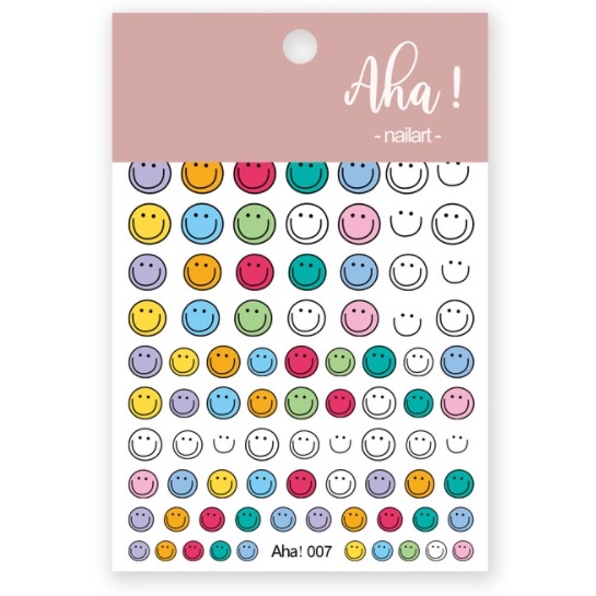 Sticker 3D Mặt Cười Smile - Hình Dán Móng Aha! 007