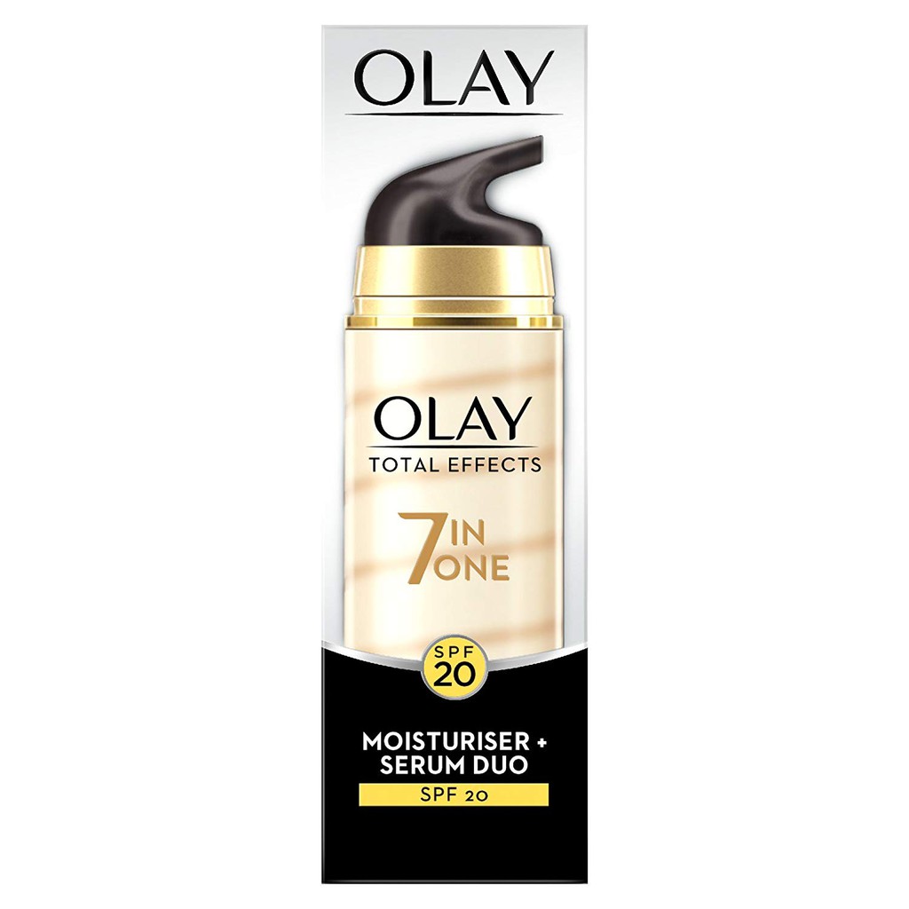 [Olay UK] Kem dưỡng ngày kết hợp serum Olay Total Effects Anti-Ageing 7-in-1 SPF 20 Moisturiser and Serum Duo 40 ml