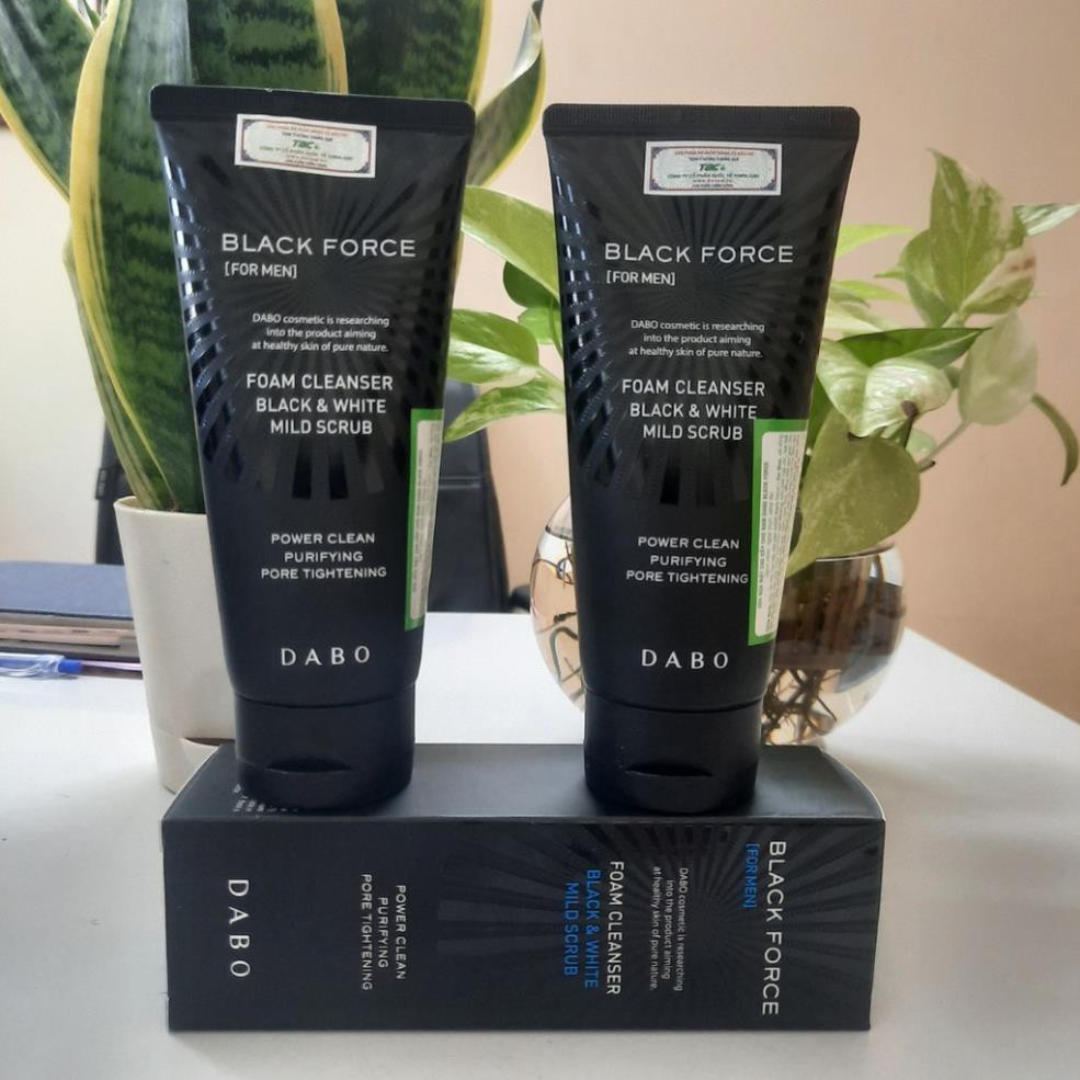 Hàng chính hãng - Sữa rửa mặt dành cho nam Dabo Black Force Black 120ml