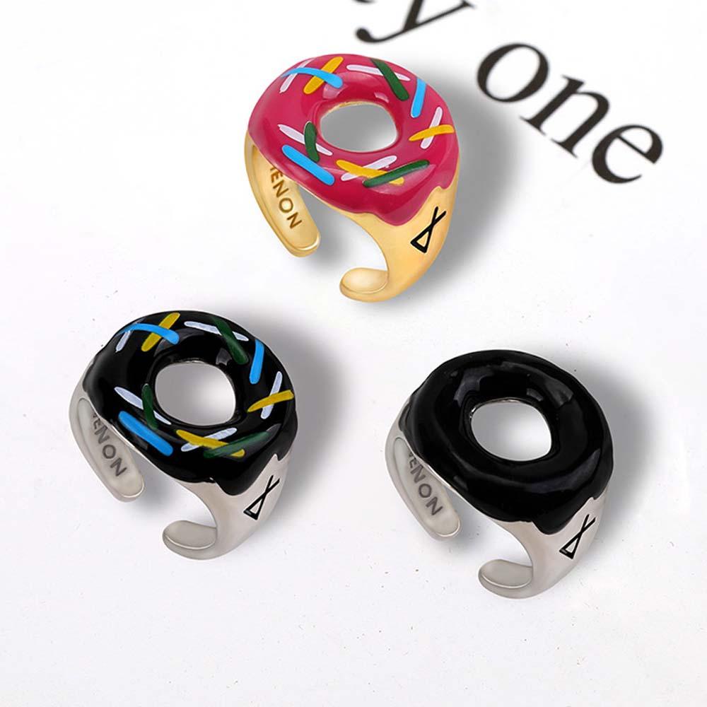 Vòng cổ Mặt Hình Bánh Donut Tráng Men Dễ Thương Cho Nữ