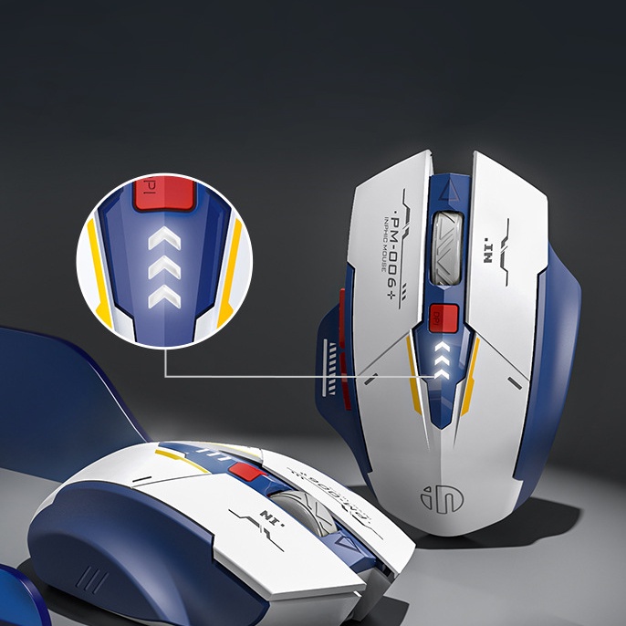 CHUỘT KHÔNG DÂY GAMING INPHIC M6P GUNDAM PM6 ĐEN