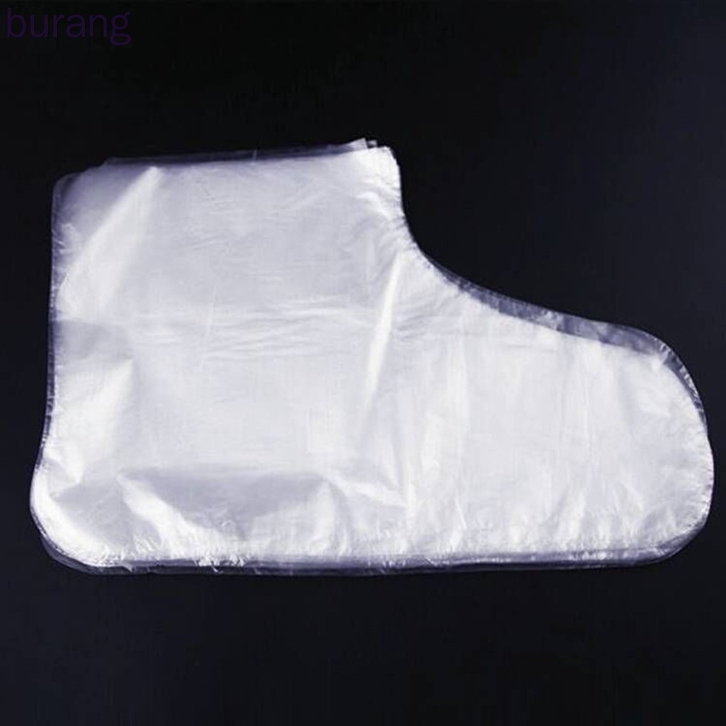Set 100 túi ủ chân bằng nhựa trong suốt siêu mỏng chống thấm nước dưỡng ẩm cho da chân hiệu quả