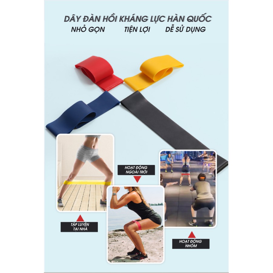 DỤNG CỤ TẬP MÔNG SĂN CHẮC_DÂY KHÁNG LỰC TẬP GYM Ez HOME BACK_TẶNG KÈM VIDEO HƯỚNG DẪN TẬP_Dây kháng lực mông- đùi