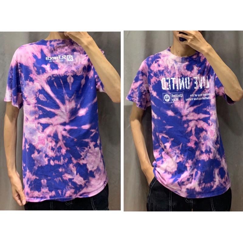 2HAND - ÁO PHÔNG MỸ MÀU TÍM OVERSIZE LOANG TIEDYE PHẦN 2/4