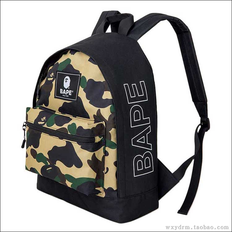 Balo Bape Camo/Black, Bape Backpack, Chất liệu Polyester DuSo.LuxuryStreetwear