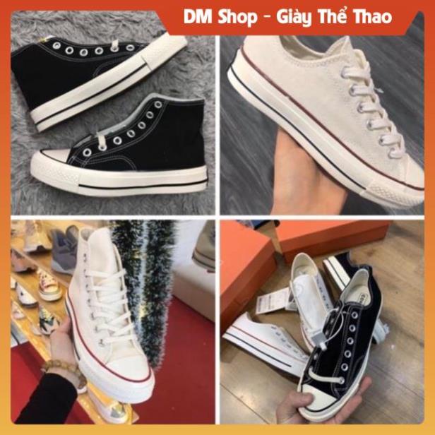Giày Cv 1970s trắng sữa cao Siêu Rẻ, đế ba lớp, lót xanh, Giầy Con,ver đen trắng thấp cao