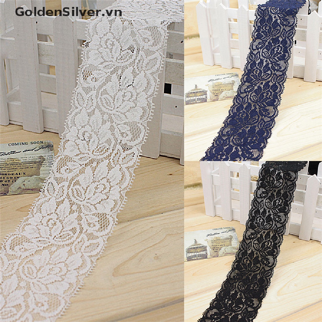 Cuộn Dây Ren Hoa 1 Yard 6.5cm Co Giãn Trang Trí Váy Đầm