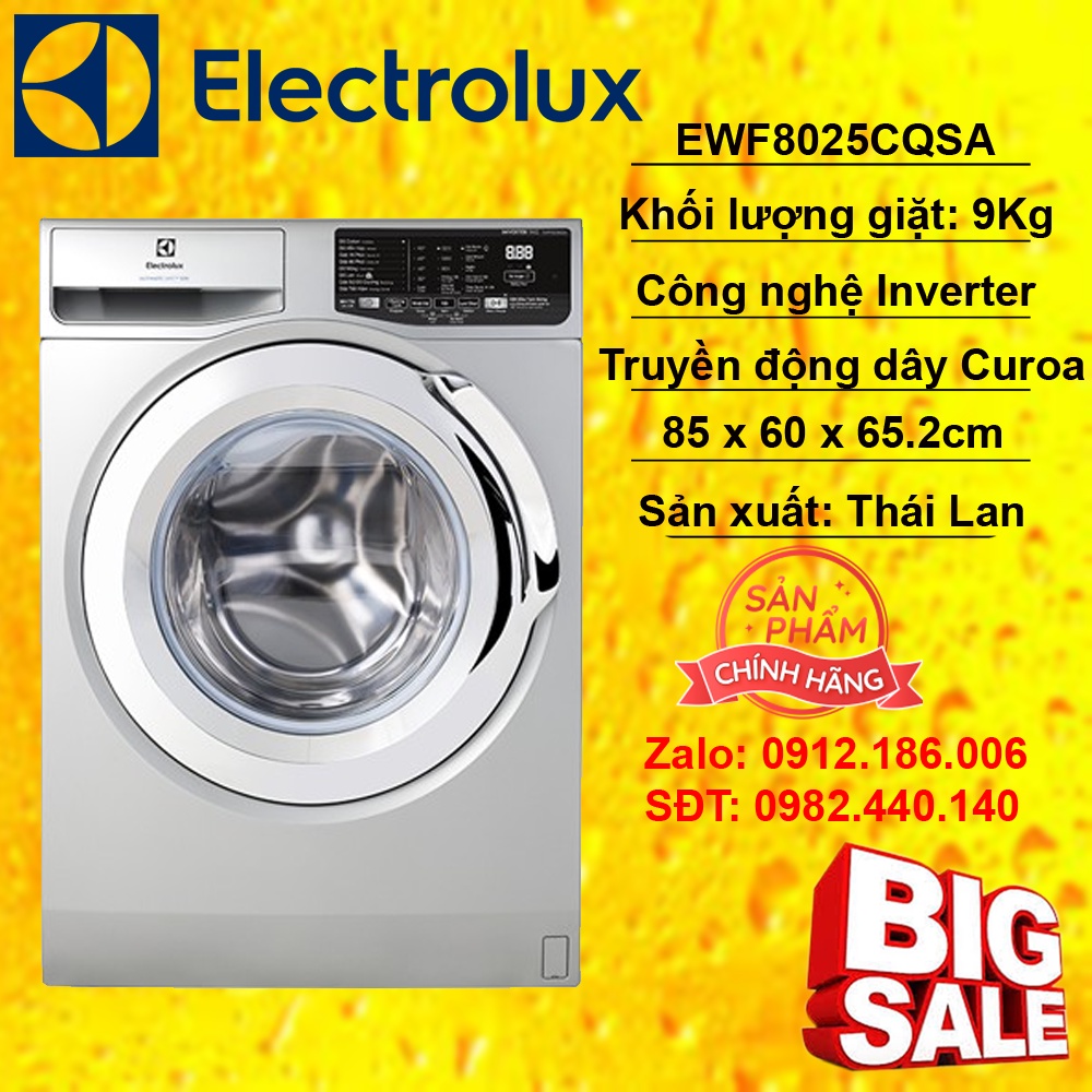Máy giặt Electrolux Inverter 8 Kg EWF8025CQSA