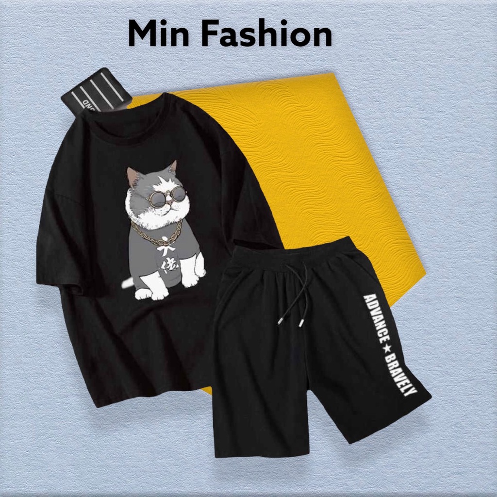Nguyên bộ đồ thể nam 🚚 FREESHIP 🚚 đồ thể thao IN HÌNH CON MÈO mặc ở nhà đồ thể thao mẫu mới nhất hiện nay