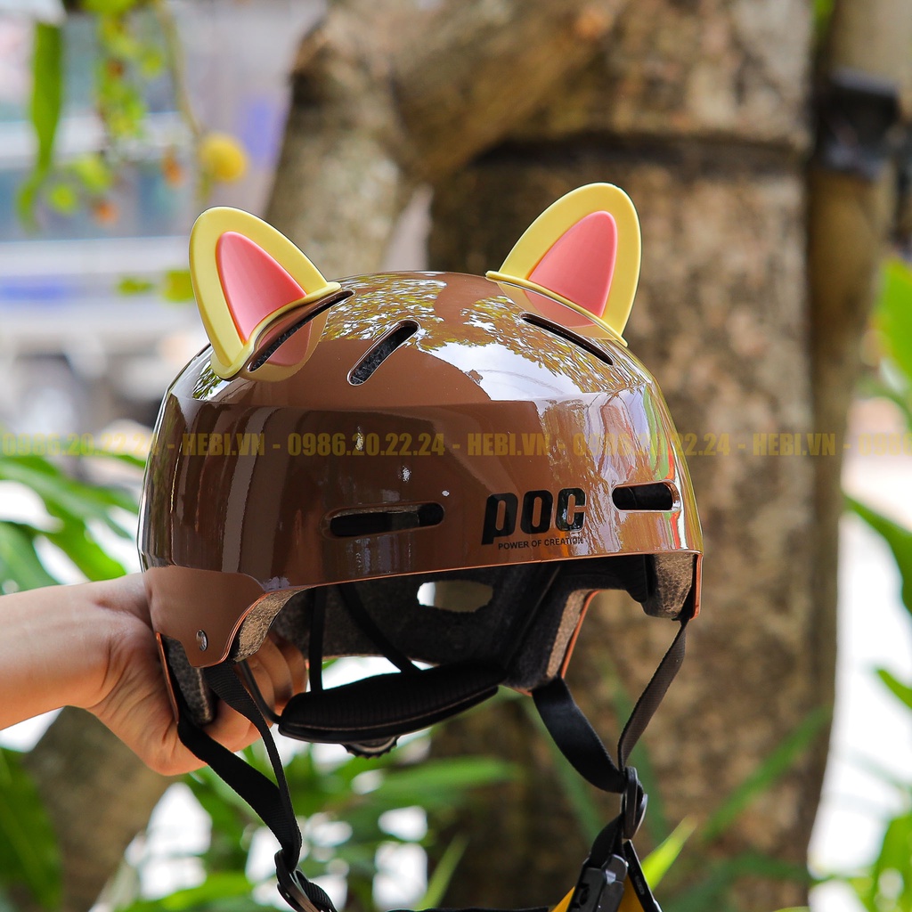 Tai Mèo  Gắn Mũ Bảo Hiểm Dễ Thương Nhiều Màu