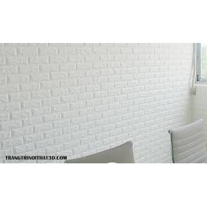 [SIÊU TIẾT KIỆM - FLASH SALE 3LY Xốp dán tường 3D giả gạch Màu Trắng khổ vừa 70x38 cm | BigBuy360 - bigbuy360.vn