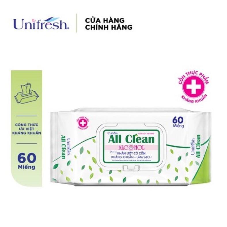 Khăn cồn diệt khuẩn unifresh 60 tờ