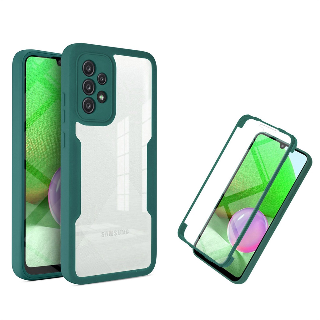 Ốp Điện Thoại Mềm Trong Suốt Bảo Vệ Toàn Diện 360 Độ Cho Samsung Galaxy A32 4G A52 A52S A72 A22 A12 M12 M52 5G