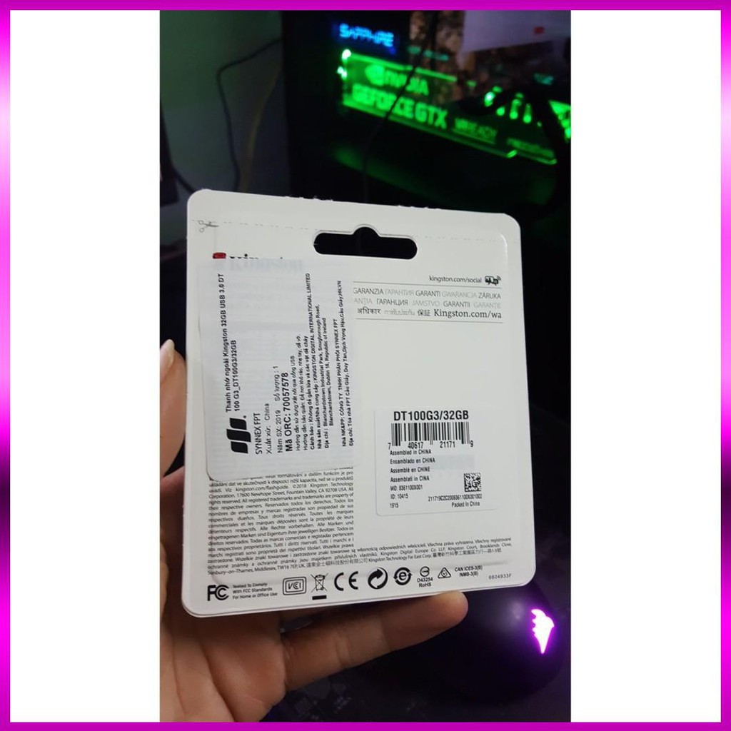 USB Kingston 32GB 3.0 DT100G3 Chính hãng phân phối