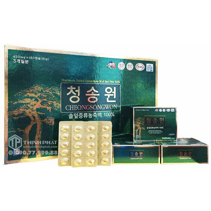  Tinh dầu thông đỏ hàn quốc Cheongsongwon cao cấp, hộp xanh 180 viên - tranglinhkorea | BigBuy360 - bigbuy360.vn