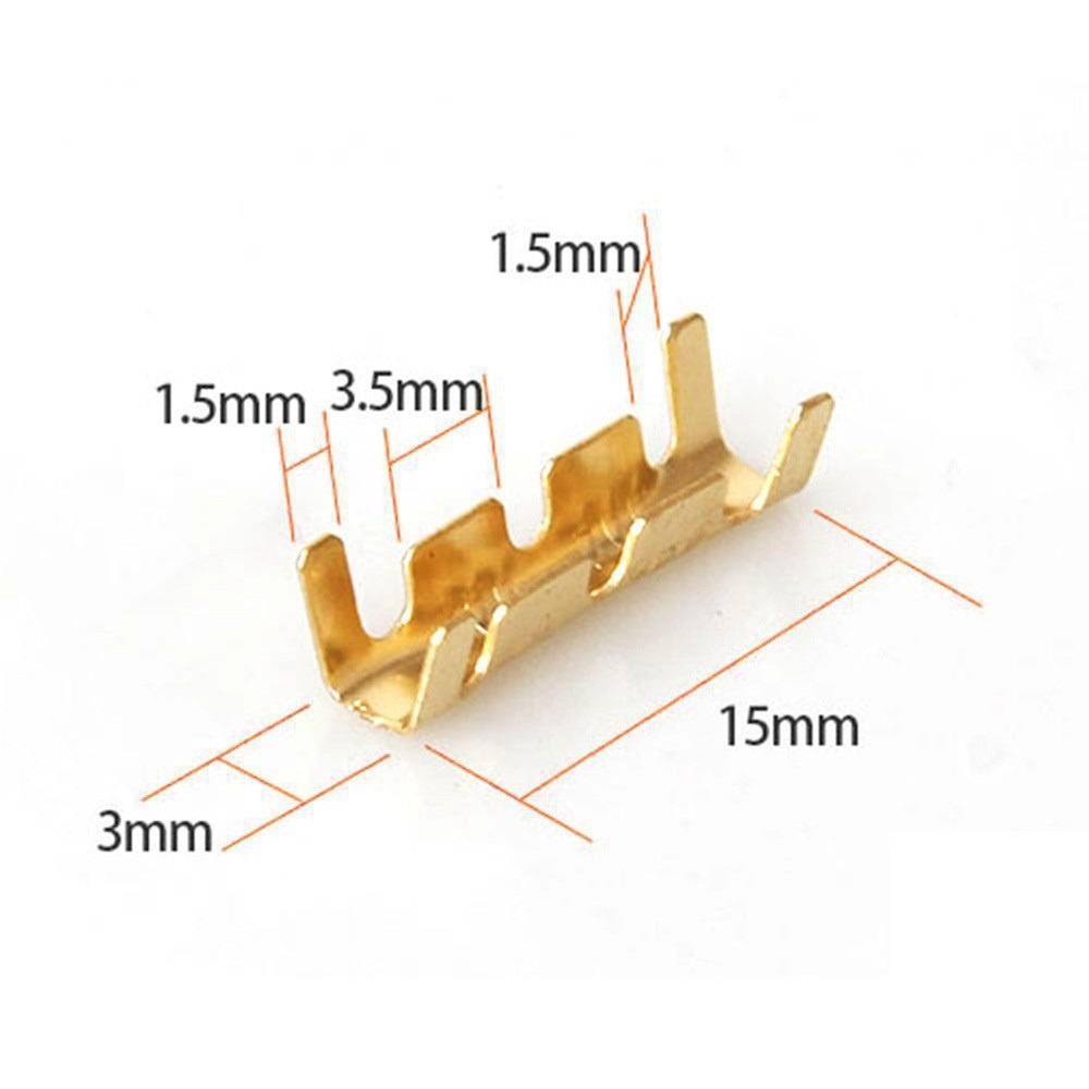 Set 100 đầu nối dây điện bằng đồng thau tiện dụng cho xe hơi 0.5-1.5mm2