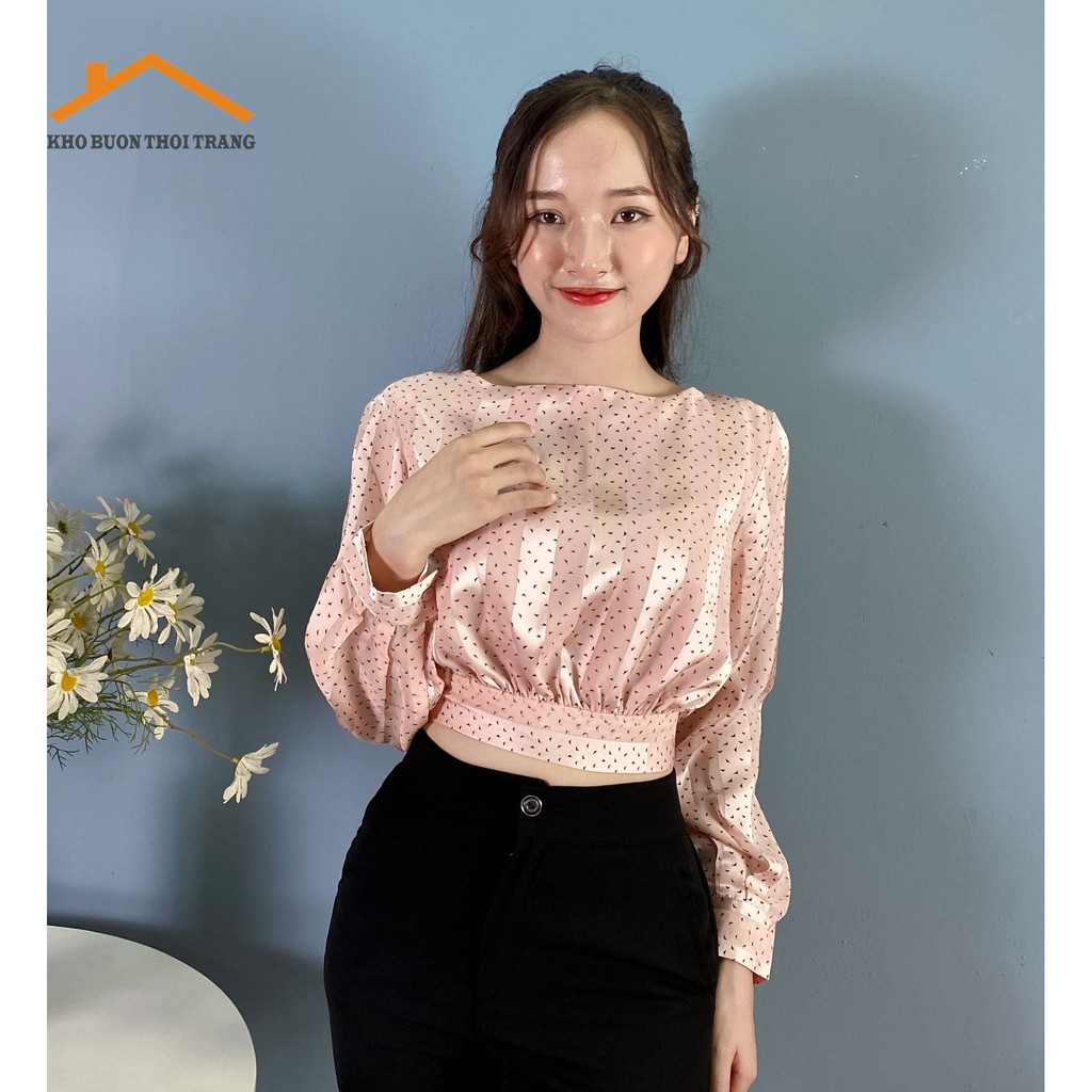 [Mã WASTUP giảm 10% tối đa 30K đơn 99K] [Mặc Là Xinh] Áo croptop Buộc Nơ Sau Voan Lụa | BigBuy360 - bigbuy360.vn