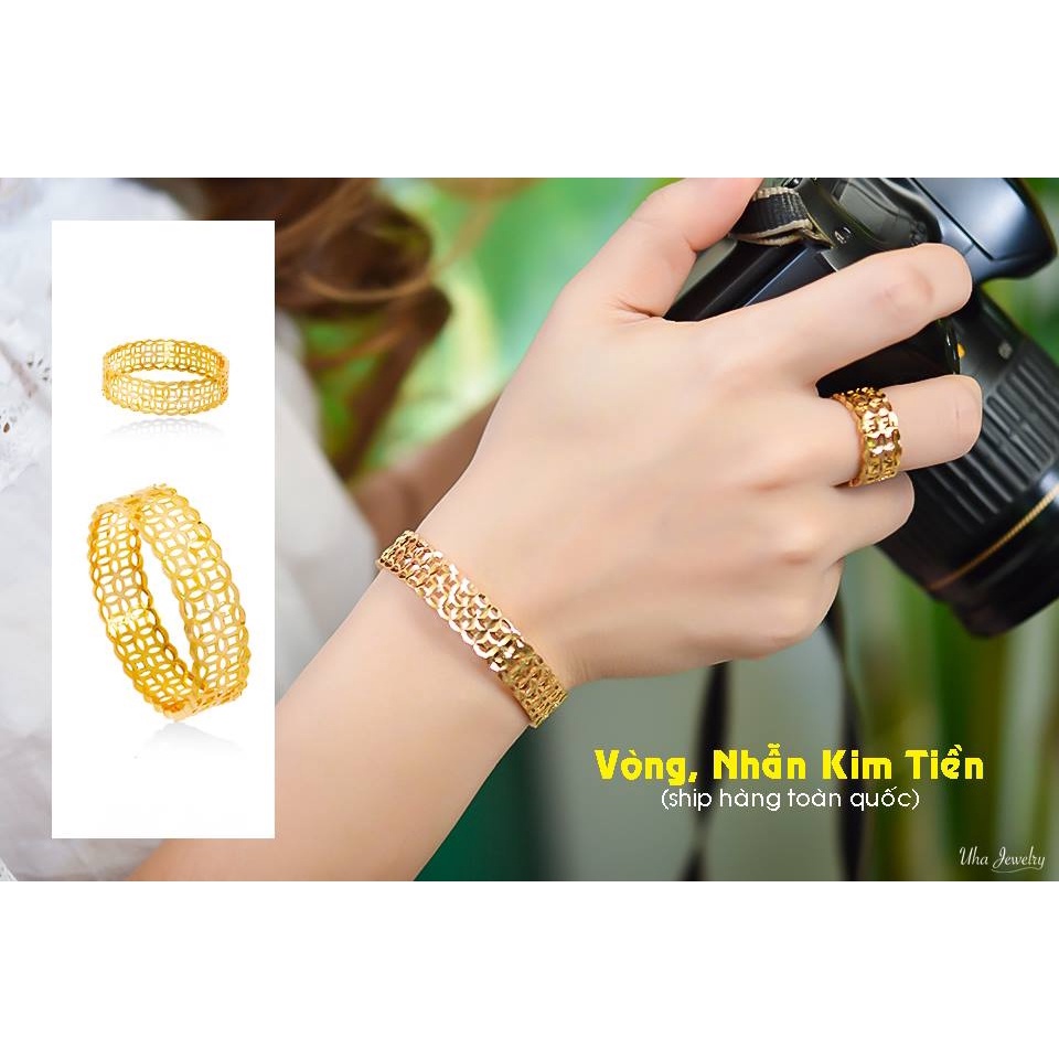 Vòng Tay 2 hàng KIm Tiên Mạ Vàng , lắc tay bền màu thiết kế cao cấp sáng lấp lánh V113-283