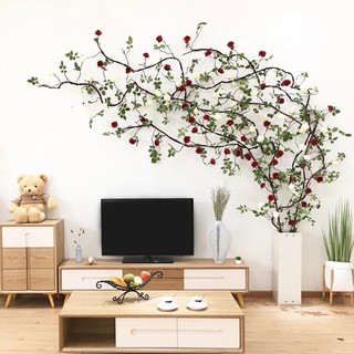 Hoa Giả Dây Hoa Hồng Leo Treo Tường Dài 3m Trang Trí Nhà Cửa Ban Công DC-90