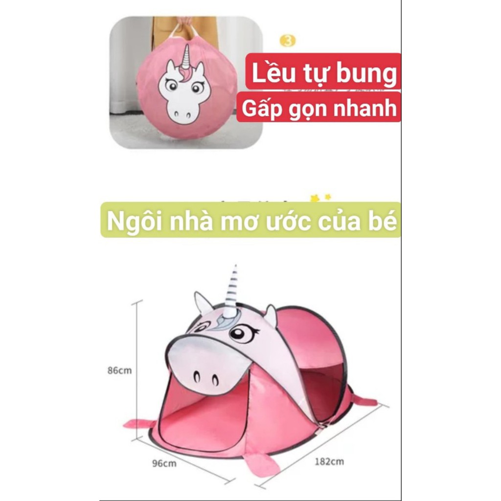 Lều trẻ em ,lều khủng long ,lều kỳ lân ,lều tự bung cho bé ở nhà và dã ngoại bé trai bé gái