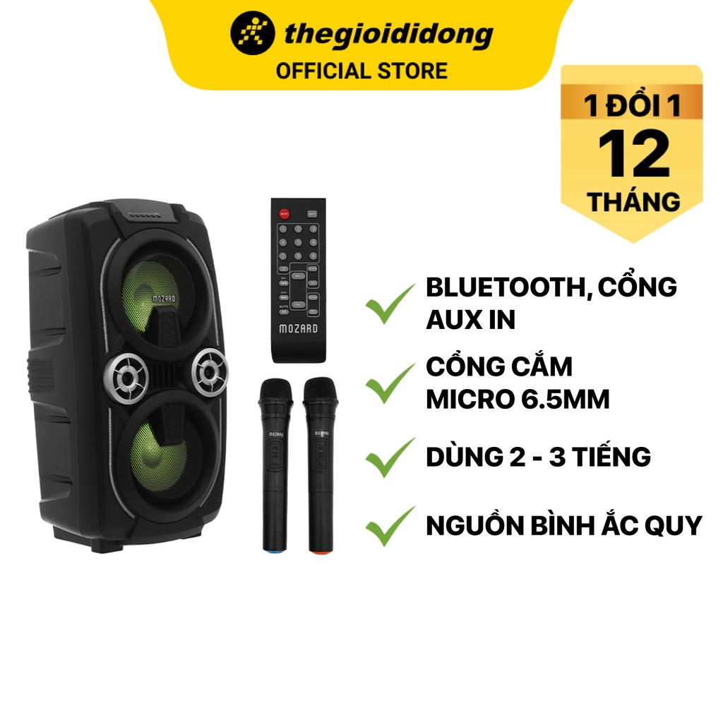 Loa Kéo Bluetooth Mozard L0629K Đen Xám 24W - Chính hãng BH 12 tháng