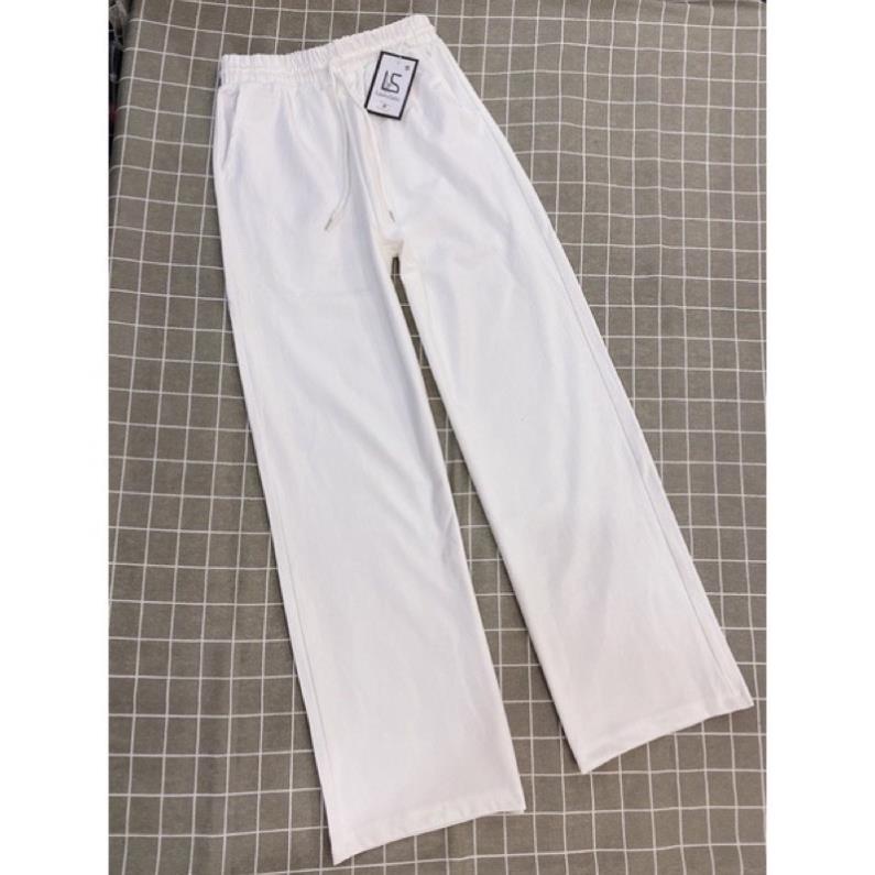 Quần Kaki Nam Nữ Ống Rộng Dáng Ống Xuông Chất Liệu Dầy Dặn