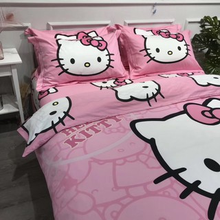 SET CHĂN GA GỐI COTTON 3D MÈO KITTY