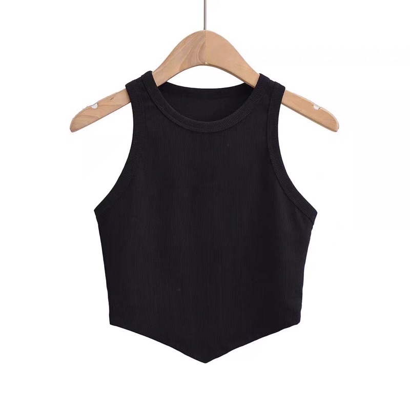 Áo thun croptop ba lỗ vạt tam giác Mlem