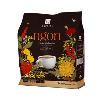 Cà phê sữa Ngon Trần Quang 480g (24 gói dài * 20g) Instant Coffee mix 3 in 1