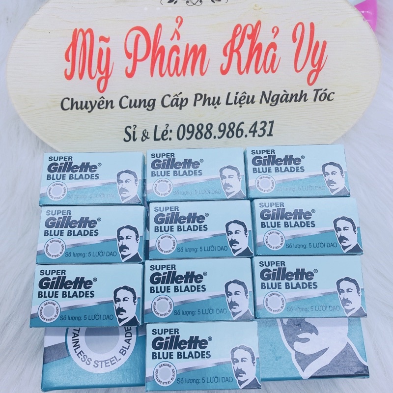 Hộp 200 Lưỡi Dao Lam GILLETTE chính hãng, Lưỡi dao cạo thay thế, dao cạo lông mặt tỉa chân mày