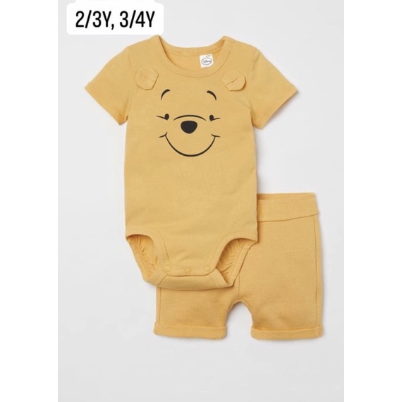 Bodysuit, Bộ body liền hình gấu Pooh dễ thương cho bé yêu