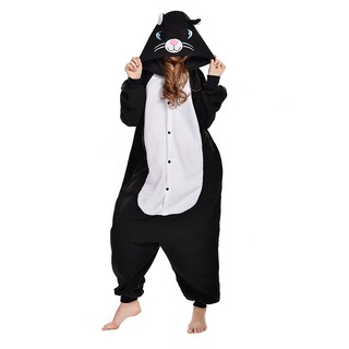 Đồ ngủ liền cosplay chú mèo đen dễ thương cho bé