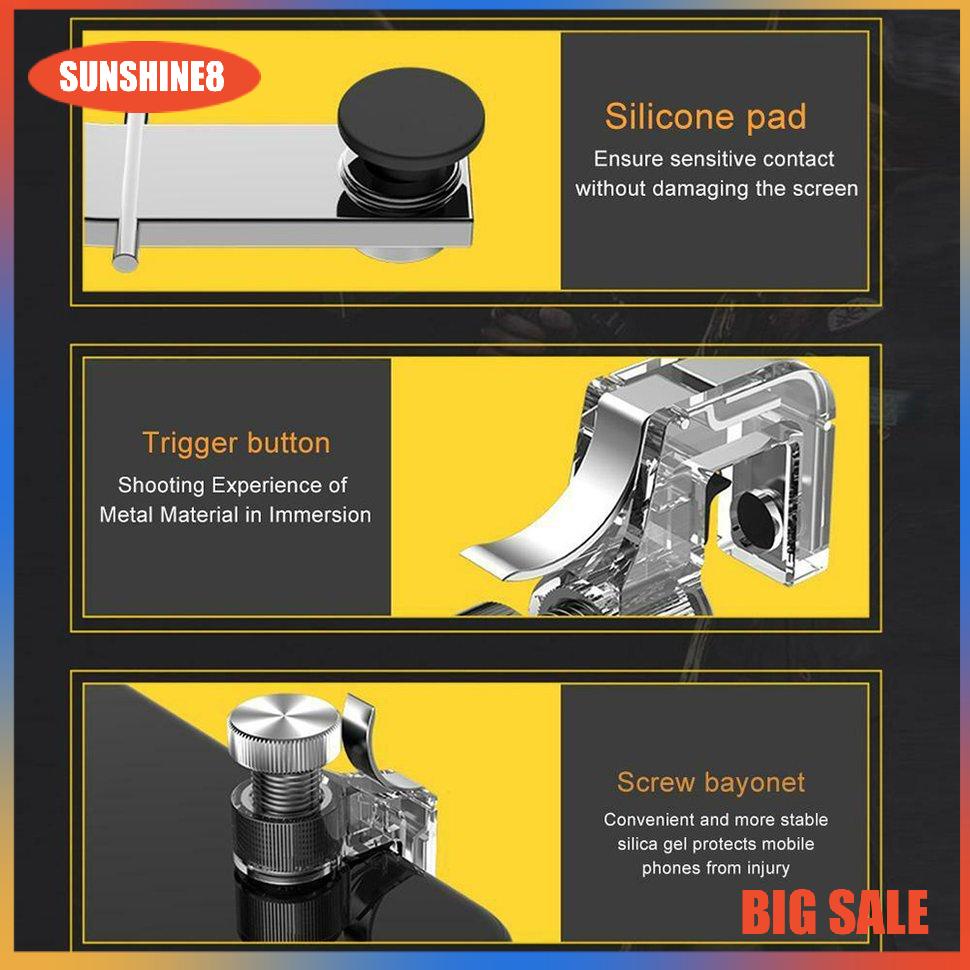 【SUN】R11 Metal Smart Phone Mobile Gaming Trigger Aim Key Shooter For Mobile Gamepad