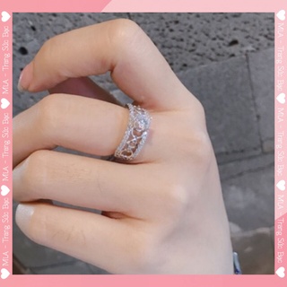 Nhẫn bạc Ý hột cao S925 cao cấp N157