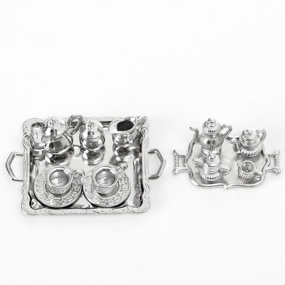1 Bộ Ấm Tách Uống Trà Mini Tỉ Lệ 1: 12 Cho Nhà Búp Bê