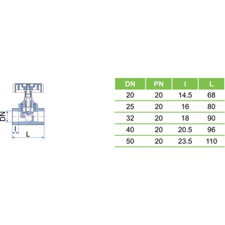 Van chặn PPR Tiền Phong (Mở 50%) (Van hàm ếch)
