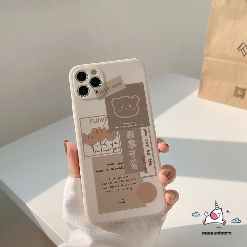 Ốp Điện Thoại TPU Mềm In Hình Gấu Đáng Yêu Cho iPhone 12 11 Pro Max Xs Max Xr 8 7 6s 6 Plus Se | BigBuy360 - bigbuy360.vn