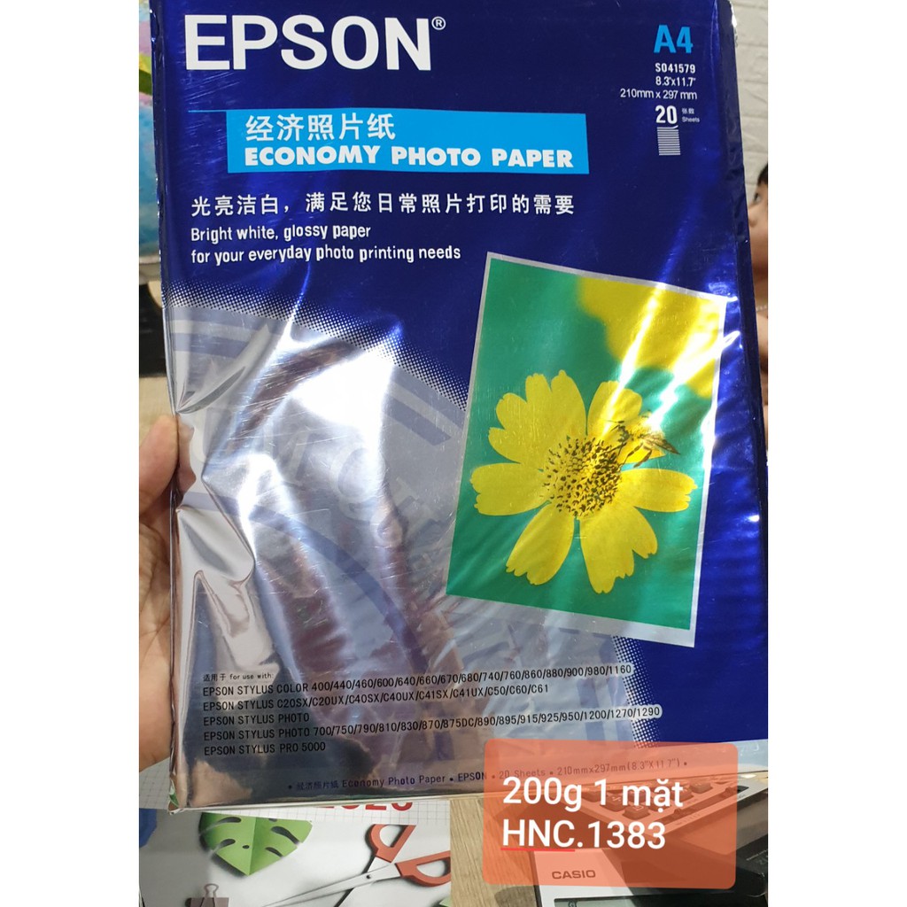 Giấy in ảnh 1 mặt EPSON -A4 ( 20 tờ )