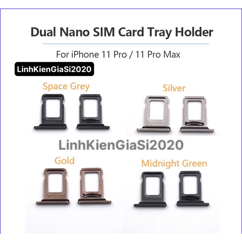 Khay sim 11/11pro/11promax loại 2 sim hàng mới