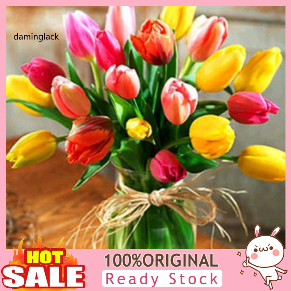 Tranh Thêu Chữ Thập 5d Hình Hoa Tulip 30x30cm