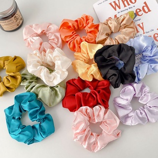 Scrunchies cột tóc lụa satin bóng mượt bồng bềnh - 8 màu - Cột tóc |Tiệm nhỏ của Nino|