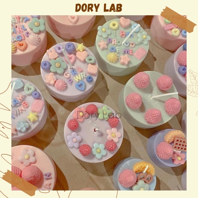 Nến Thơm Bánh Kem Mix Topping Trang Trí Theo Yêu Cầu, Quà Tặng Ý Nghĩa  - Dory Lab
