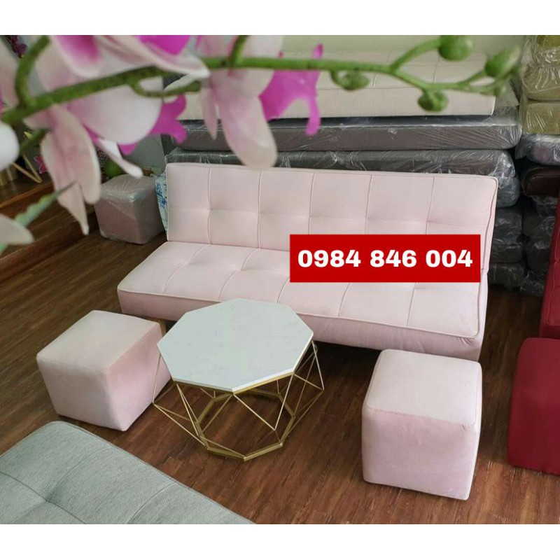 Sofa bed 170x85x74 siêu bánh bèo (hồng)