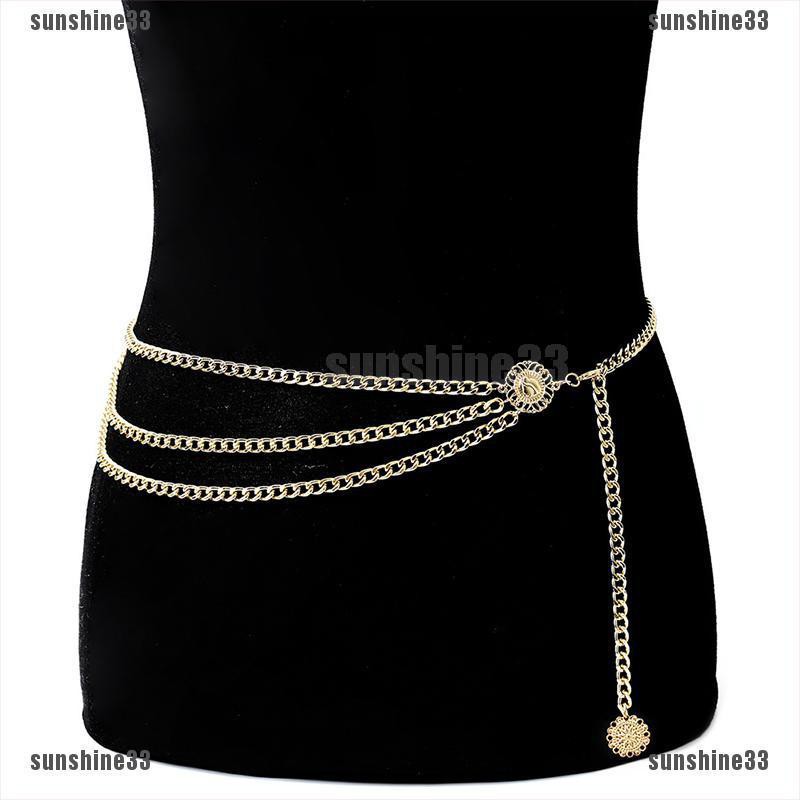 Thắt Lưng Dây Xích Kim Loại Phong Cách Cổ Điển Cho Nữ