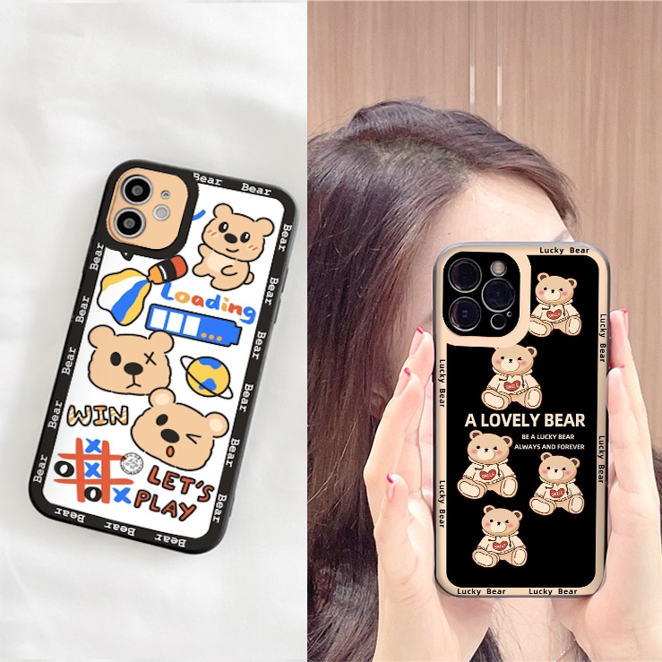 [FREESHIP] Ốp lưng iphone Play Bear cạnh vuông BVC iphone 6/6s/6plus/7/8plus/X/Xs/Xr/Xs/11/12/13/pro/max