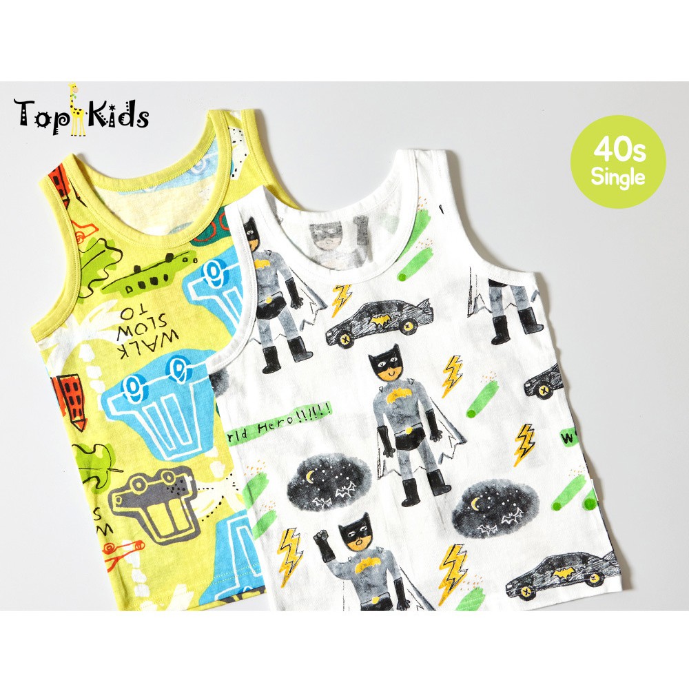 Set 3 áo COTTON cao cấp  3 lỗ , sát nách, bé trai,batman,bé trai  Unifriend Hàn Quốc _ từ 1 tới 15 tuổi,Topkid